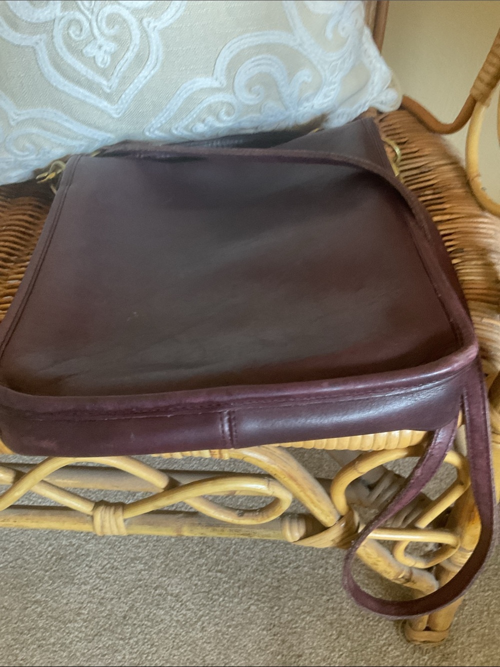 Vintage Coach Station Bag in Mahogany brown leather, style number 5130 - Picture 8 of 13